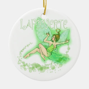Ornement Rond En Céramique Honoraires savoureux Verte II de La