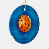 Ornement Rond En Céramique horoscope leo (Droite)