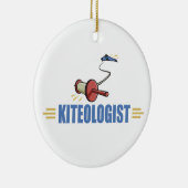 Ornement Rond En Céramique Humorous Kite Flying (Droite)