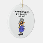 Ornement Rond En Céramique Humour enrichi par chocolat (Droite)