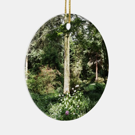 Ornement Rond En Céramique Hydrangea Wood Trees (Droite)