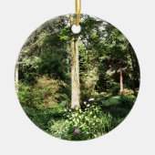 Ornement Rond En Céramique Hydrangea Wood Trees (Devant)
