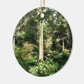 Ornement Rond En Céramique Hydrangea Wood Trees (Gauche)