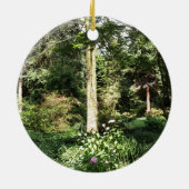 Ornement Rond En Céramique Hydrangea Wood Trees (Dos)