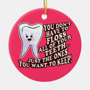 Ornement Rond En Céramique Hygiéniste dentaire