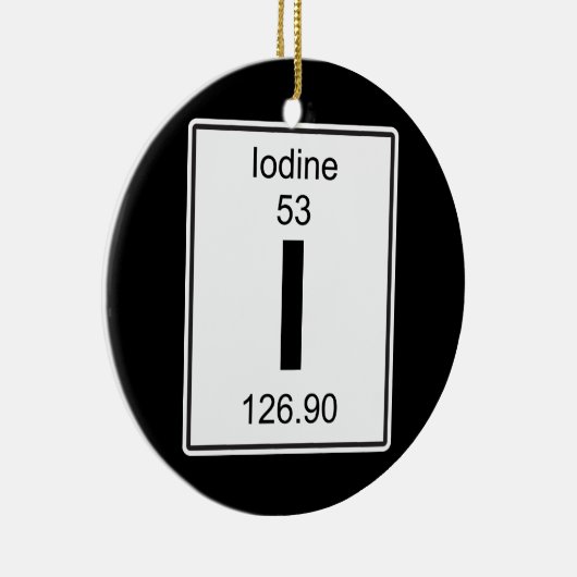 Ornement Rond En Céramique I - Iode (Droite)