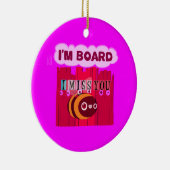 Ornement Rond En Céramique I Miss You I (Droite)