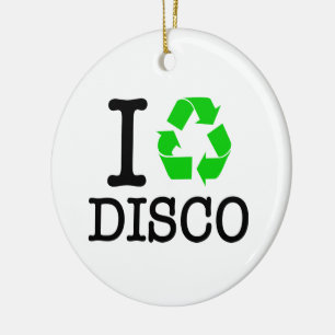 Ornement Rond En Céramique I Recycle Disco