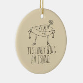 Ornement Rond En Céramique Île de bande dessinée (Droite)