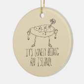 Ornement Rond En Céramique Île de bande dessinée (Gauche)