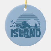 Ornement Rond En Céramique Île de Dookie - bleu (Devant)