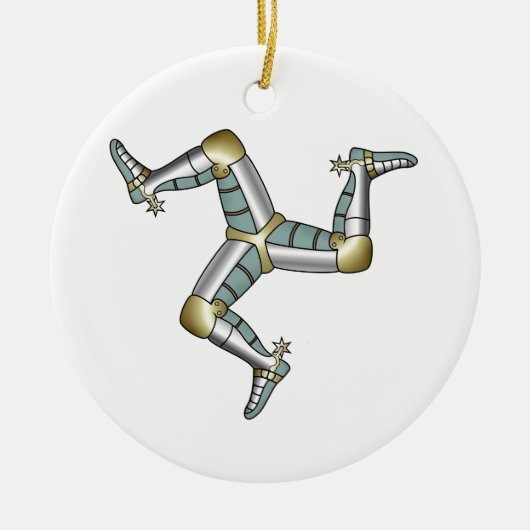 Ornement Rond En Céramique Île de Man (Devant)