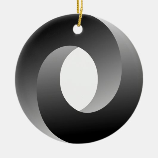 Ornement Rond En Céramique Illusion optique de cercle impossible (Devant)