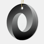 Ornement Rond En Céramique Illusion optique de cercle impossible (Gauche)