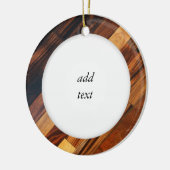 Ornement Rond En Céramique Image diagonale du plancher en bois (Gauche)