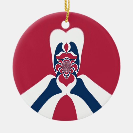 Ornement Rond En Céramique Impression Abstraite E.T. (Devant)