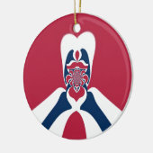 Ornement Rond En Céramique Impression Abstraite E.T. (Gauche)