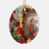 Ornement Rond En Céramique Imprimer mariage Doll Portrait Graphique (Droite)