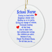 Ornement Rond En Céramique Infirmière d'école (Gauche)