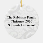 Ornement Rond En Céramique Infirmière rose de croix/remous (Dos)