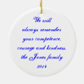 Ornement Rond En Céramique Infirmière Superhero (Dos)