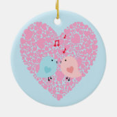 Ornement Rond En Céramique Inséparables (Dos)