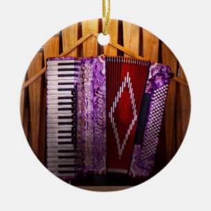 Ornement Rond En Céramique Instrument - Accordéon - L'orgue accordéon