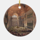 Ornement Rond En Céramique Intérieur de Haghia Sophia, Constantinople, pub. (Dos)