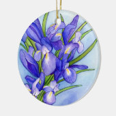 Ornement Rond En Céramique Iris Bouquet Flower Art Peinture Ornament Pendenti (Gauche)