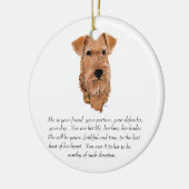 Ornement Rond En Céramique Irish Terrier Keepsake (Gauche)