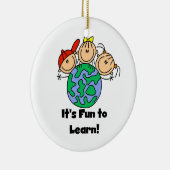 Ornement Rond En Céramique It's Fun to Learn (Droite)