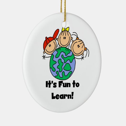 Ornement Rond En Céramique It's Fun to Learn (Droite)