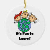 Ornement Rond En Céramique It's Fun to Learn (Devant)