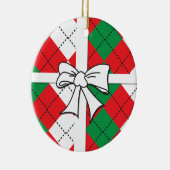 Ornement Rond En Céramique Jacquard de Noël (Droite)