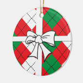 Ornement Rond En Céramique Jacquard de Noël (Gauche)