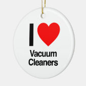 Ornement Rond En Céramique j'adore les aspirateurs (Gauche)
