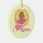 Ornement Rond En Céramique J'aime la danse (Droite)