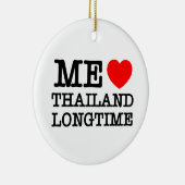 ORNEMENT ROND EN CÉRAMIQUE J'AIME LA THAÏLANDE LONGTEMPS (Droite)