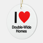 Ornement Rond En Céramique j'aime les maisons doubles (Gauche)