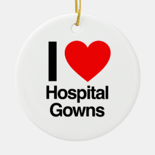 Ornement Rond En Céramique j'aime les robes d'hôpital