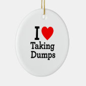 Ornement Rond En Céramique J'Aime Prendre Des Décharges (Droite)