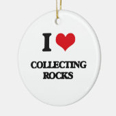 Ornement Rond En Céramique J'aime rassembler des roches (Gauche)