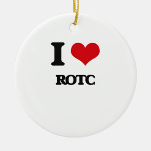 Ornement Rond En Céramique J'aime Rotc