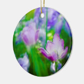 Ornement Rond En Céramique Jardin de Tulip, Giverny, France (Gauche)