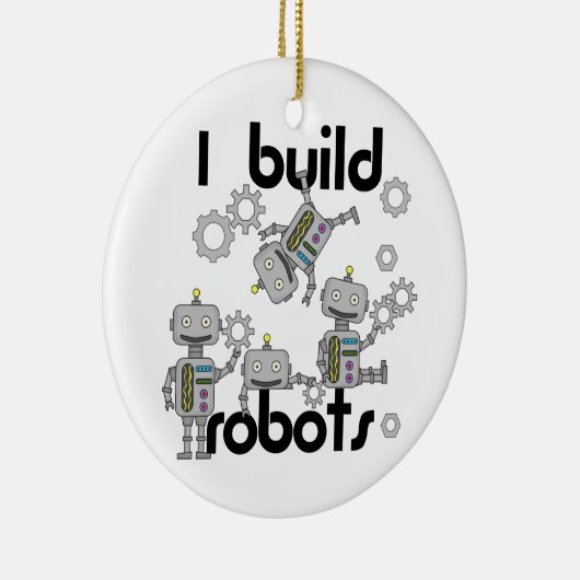 Ornement Rond En Céramique Je construis des robots (Droite)