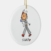 Ornement Rond En Céramique Je marche (Droite)