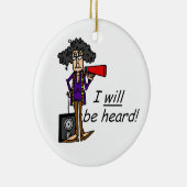 Ornement Rond En Céramique JE serai entendu (Droite)