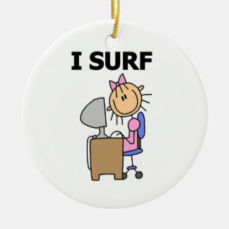 Ornement Rond En Céramique Je Surf le Web