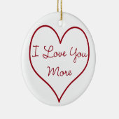 Ornement Rond En Céramique Je t'aime plus (Droite)