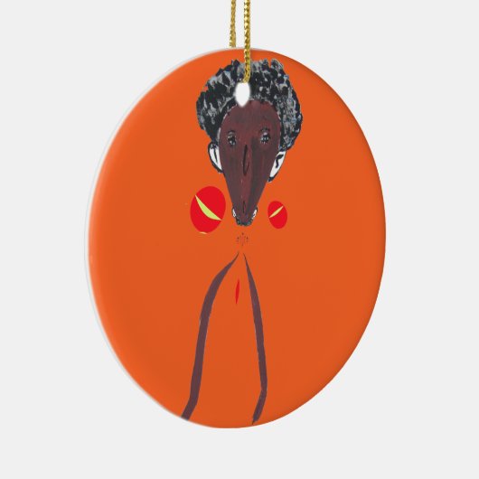 Ornement Rond En Céramique Je vous aime Nakupenda Swahili (Droite)